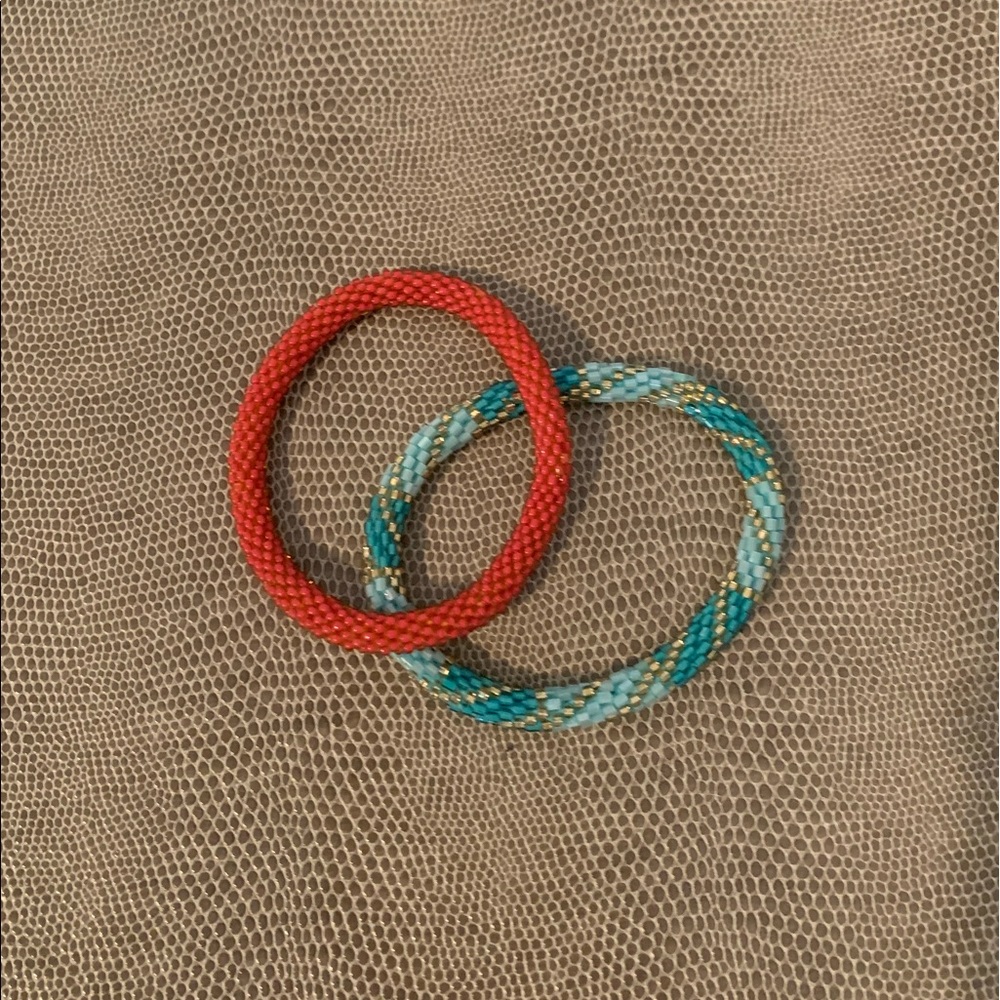 Lily and Laura stack bracelets